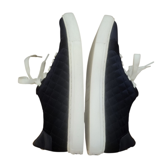 Kate Spade NY Fleet Velvet Sneakers Quilted Navy & White Size 6.5B Preloved - Picture 7 of 10
